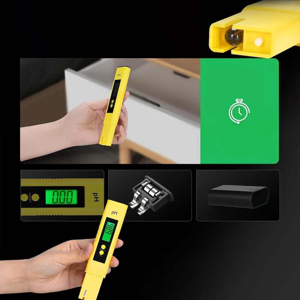 MG TL103 digitálny tester kvality vody pH, žltý