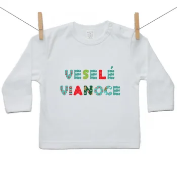 Boodyy Tričko s dlhým rukávom Veselé Vianoce Veľkosť: 74