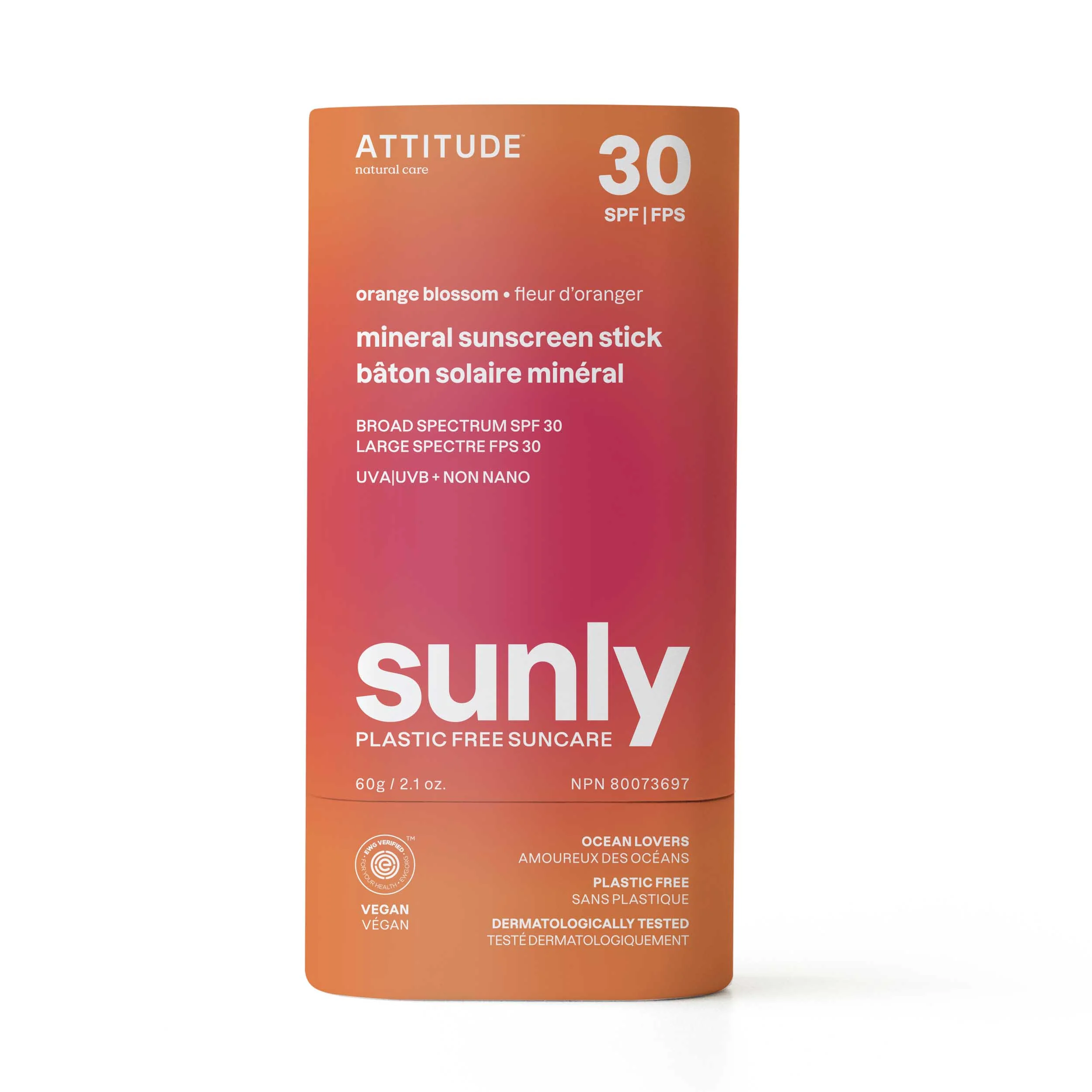 ATTITUDE 100% ochranná tyčinka na celé telo SPF 30 60 g