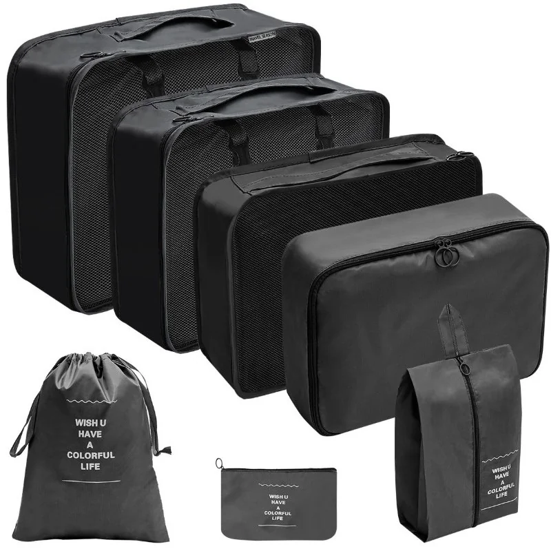 Livefy cestovný set organizérov LuxePack 7ks, čierny