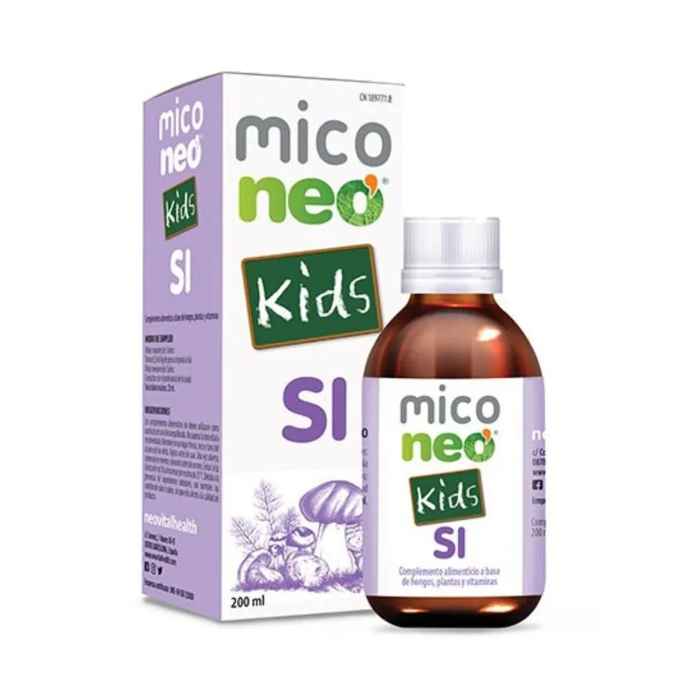 Neovital Health MICONEO SI KIDS - Sirup pre deti s extraktom z reishi, shiitake a šampiónu mandľového + acerola, 200 ml