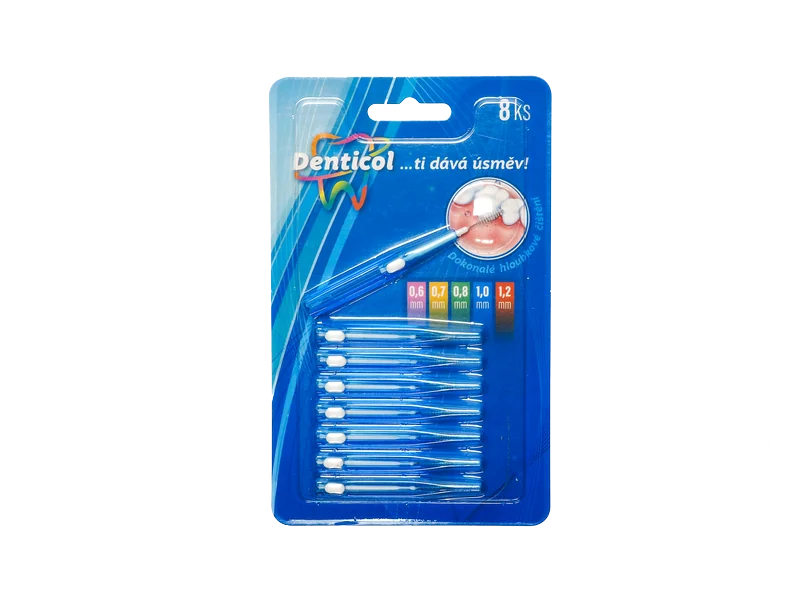 Denticol vel. 1mm, medzizubná zubná kefka výsuvná 1×8 ks, medzizubná kefka