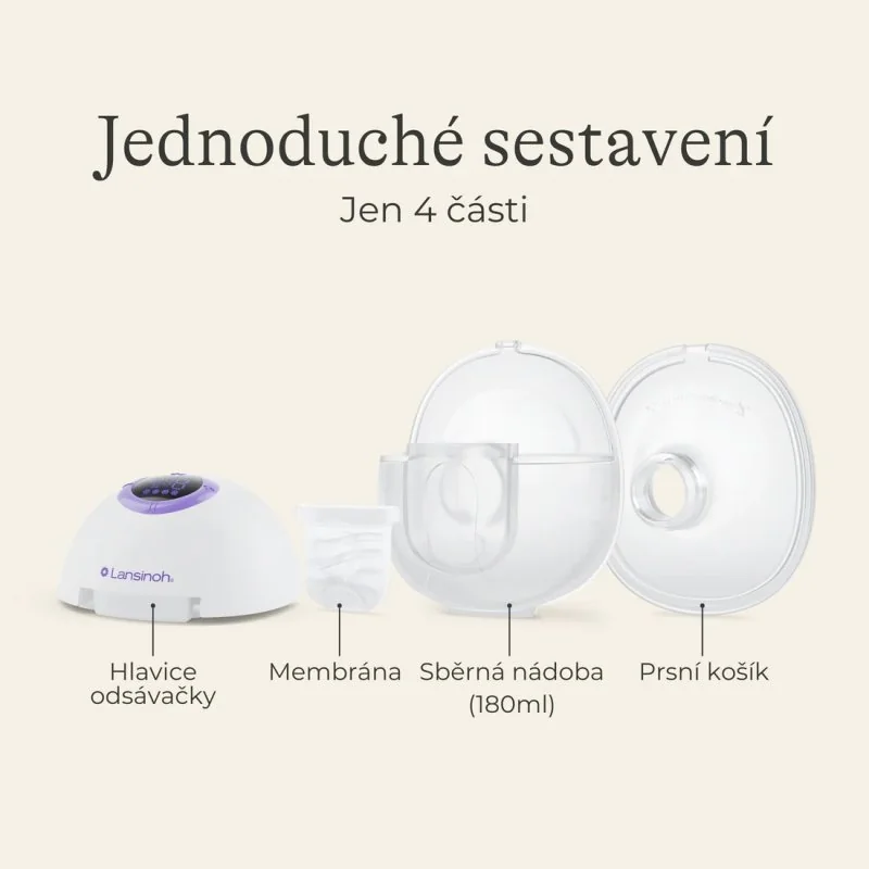Odsávačka materského mlieka elektrická dvojitá handsfree Duo