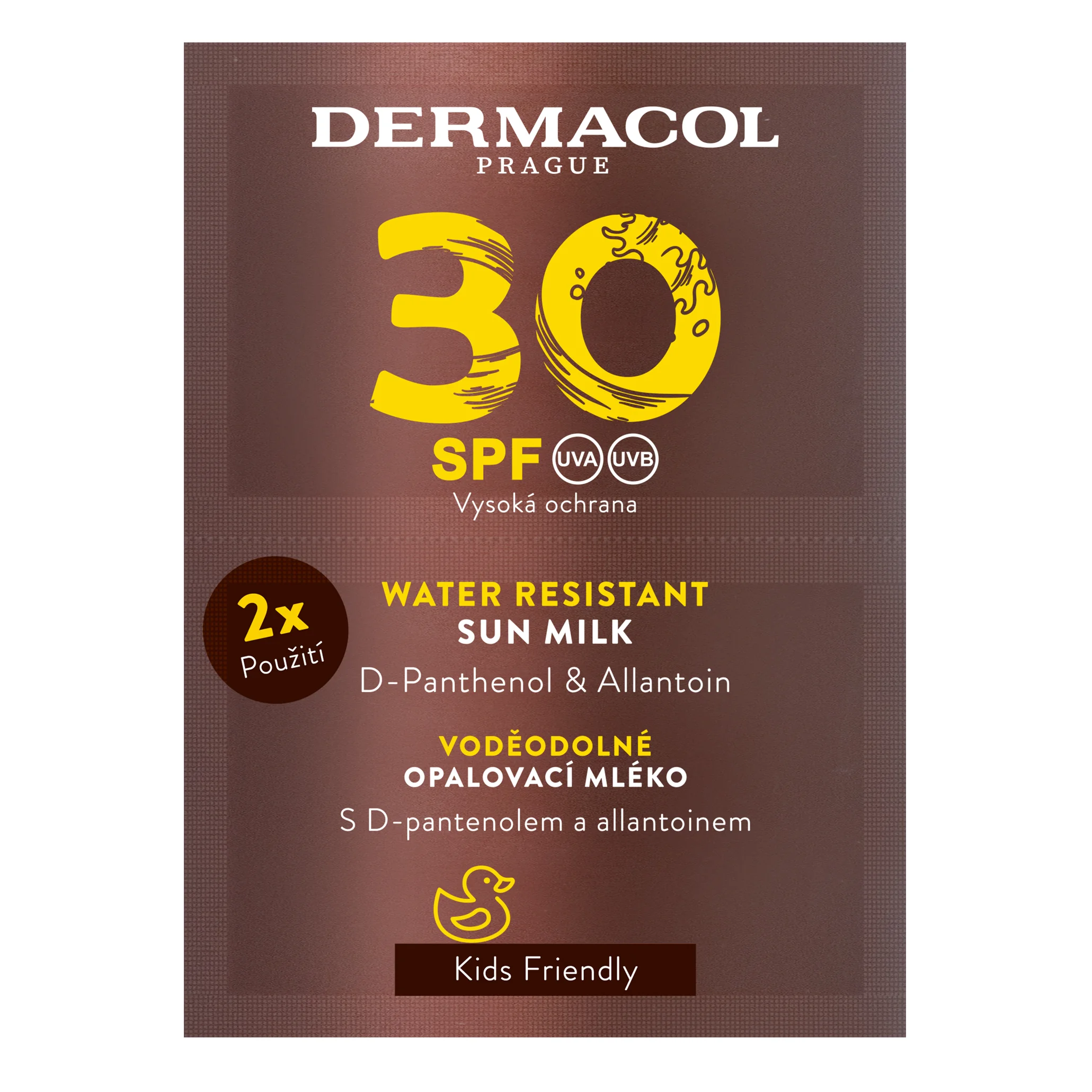 Dermacol SUN Mlieko na opaľovanie SPF 30 1×15 ml, opaľovacie mlieko