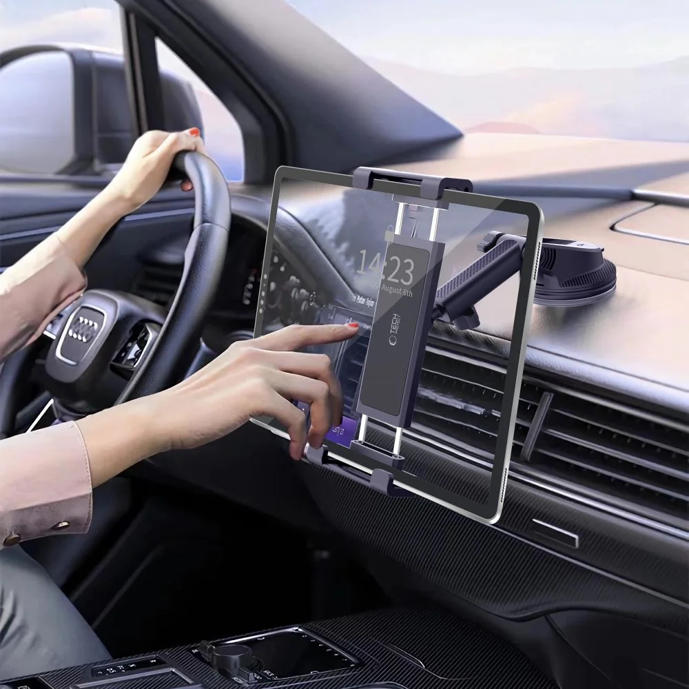 Tech-Protect V4 Wind Dash držiak na tablet do auta, čierny