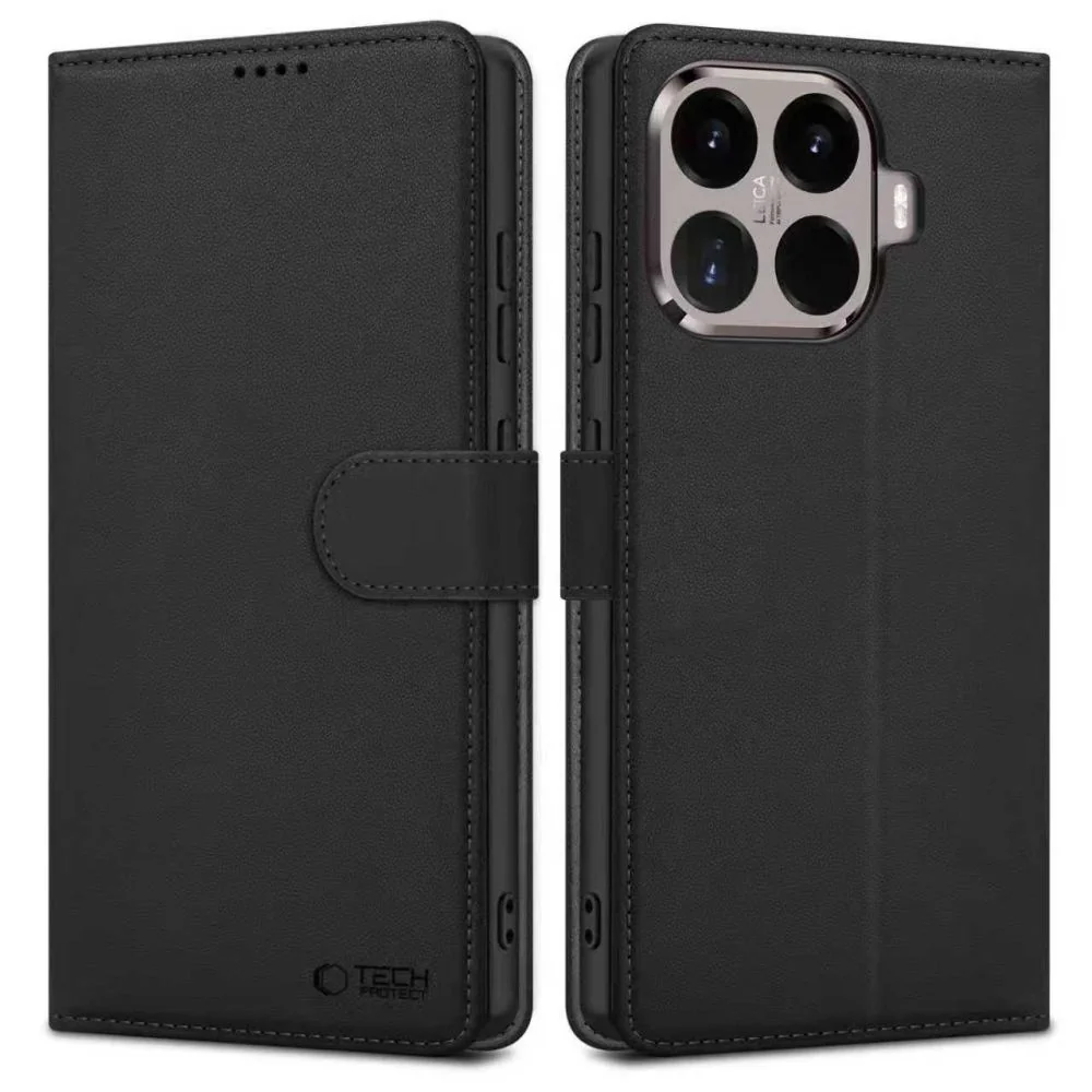 Tech-Protect Wallet knižkové puzdro na Xiaomi 15T Pro, čierne Čierna, syntetická koža