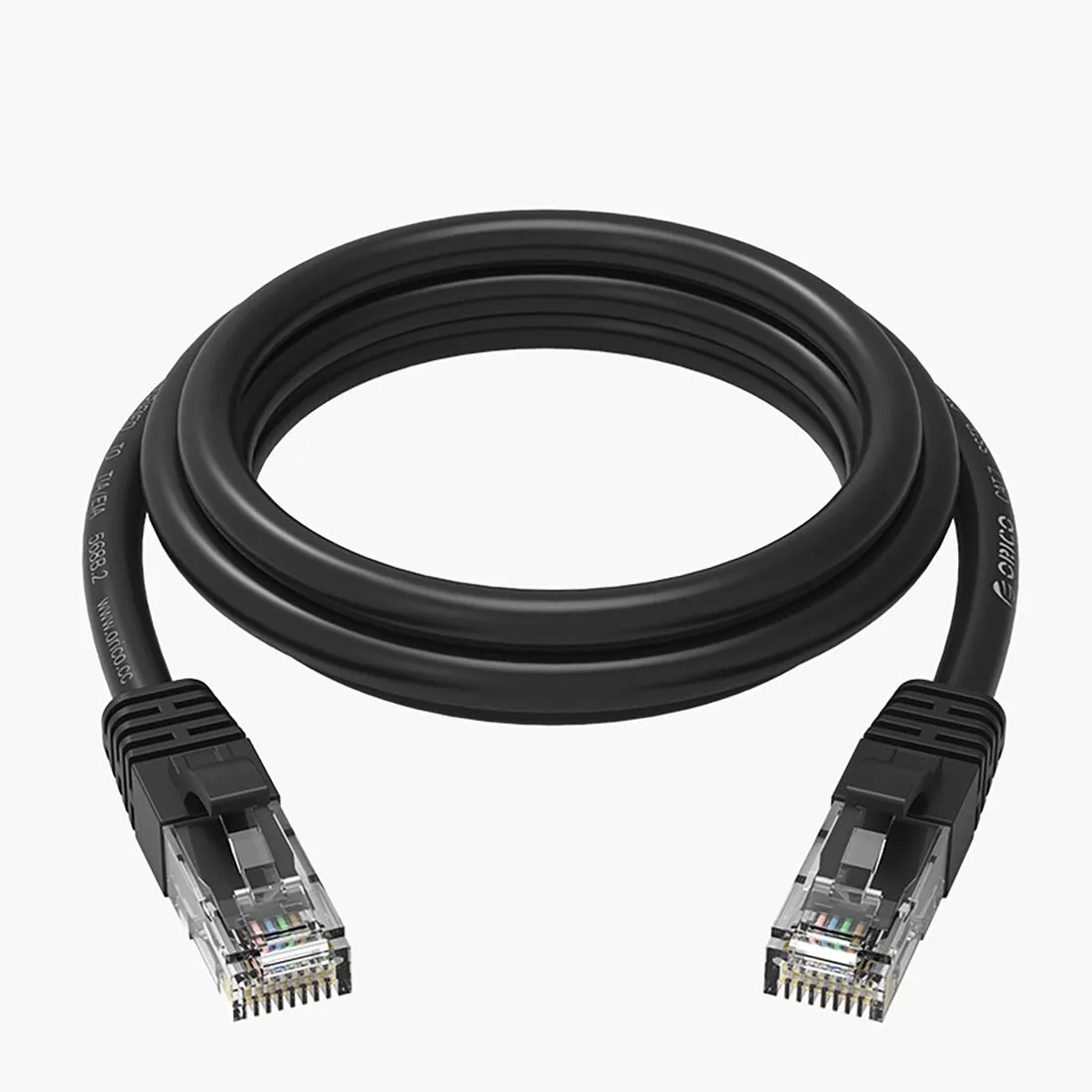 Orico PUG-C6 sieťový kábel LAN CAT6 RJ45 10m, čierny