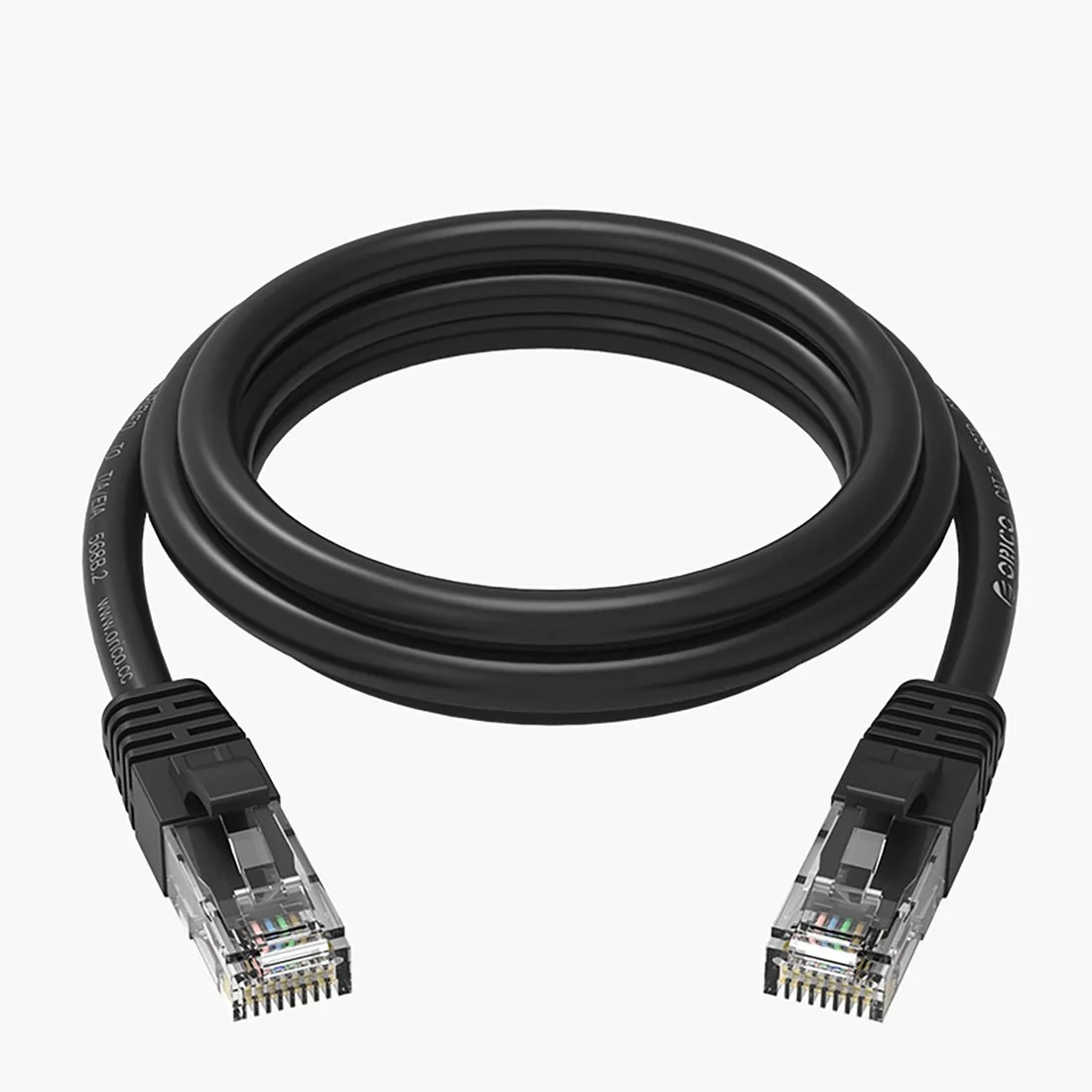 Orico PUG-C6 sieťový kábel LAN CAT6 RJ45 10m, čierny