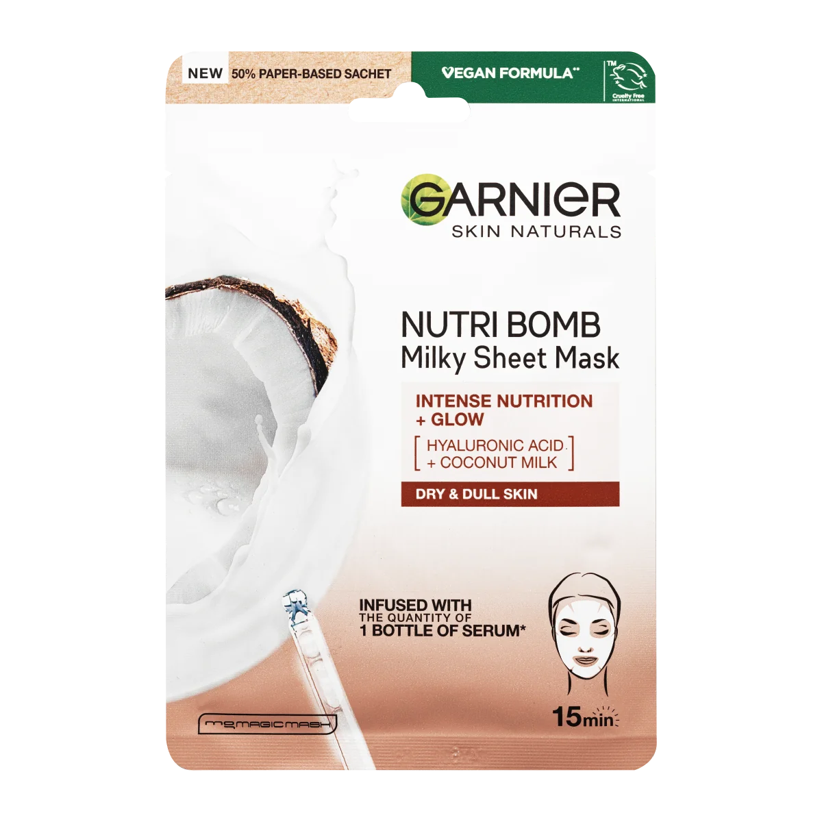 Garnier Nutri Bomb kokos 1×32 g, pleťová maska