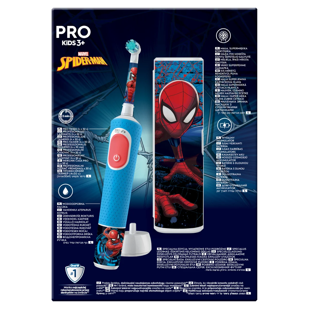 Oral-B EK Pro Kids 3+ Spiderman + Cestovné púzdro 1×1 set, elektrická zubná kefka