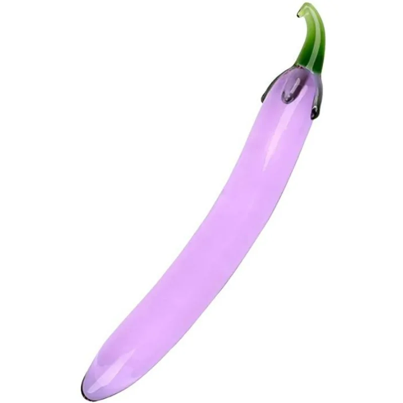 Sklenené dildo Mr. Eggplant (19 cm)