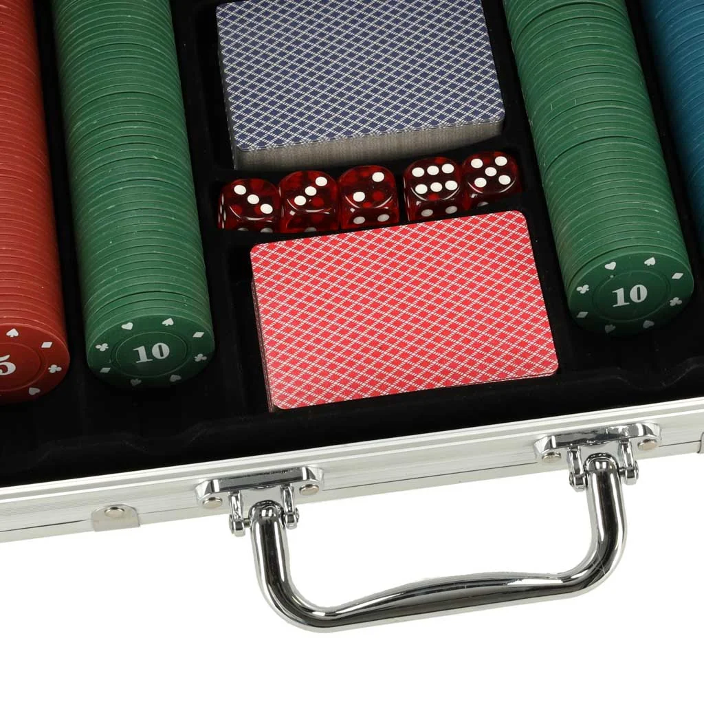 Pokerová sada v kufri – 500 žetónov a 2 balíčky kariet, kompletný set na poker