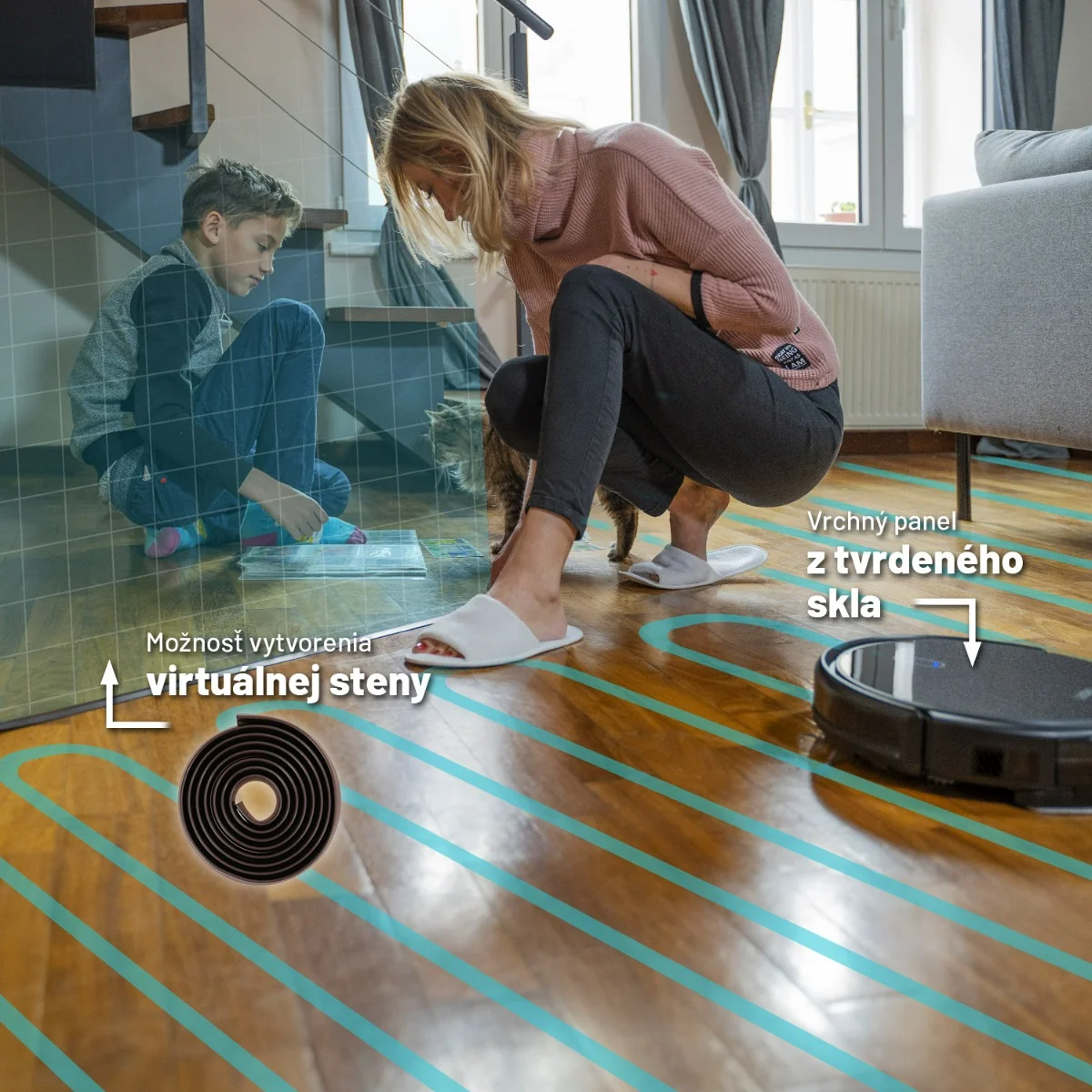 Lauben Robot Vacuum 26BB 1×1 ks, robotický vysávač