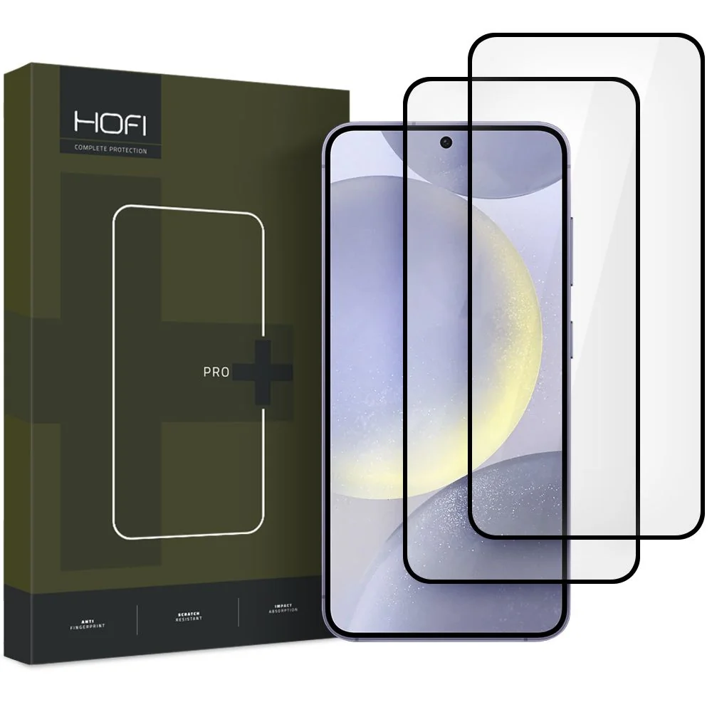 HOFI Glass Pro Full Screen 2x ochranné sklo na Samsung Galaxy S25 Plus, čierne , čierne