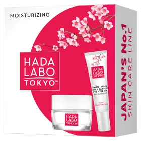 HADA LABO TOKYO WHITE GIFT SET: Absolute Smoothing and Moisturising CREAM day & night 50ML + Smoothing Anti-Fatigue Eye Cream day & night 15 ml