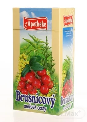 APOTHEKE BRUSNICOVÝ ČAJ NA MOČOVÉ CESTY 20×1,5 g (30 g), bylinný čaj