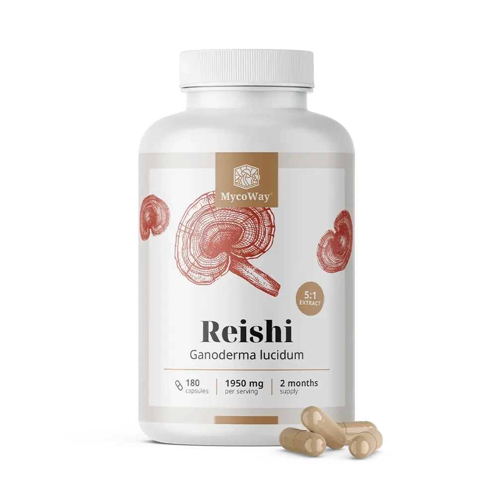 MYCOWAY Reishi 1950 mg - extrakt 5:1, 180 kapsúl 180 cps