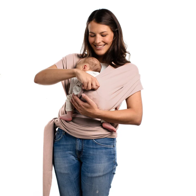 Boba Wrap bambusová šatka na nosenie detí, svetloružová