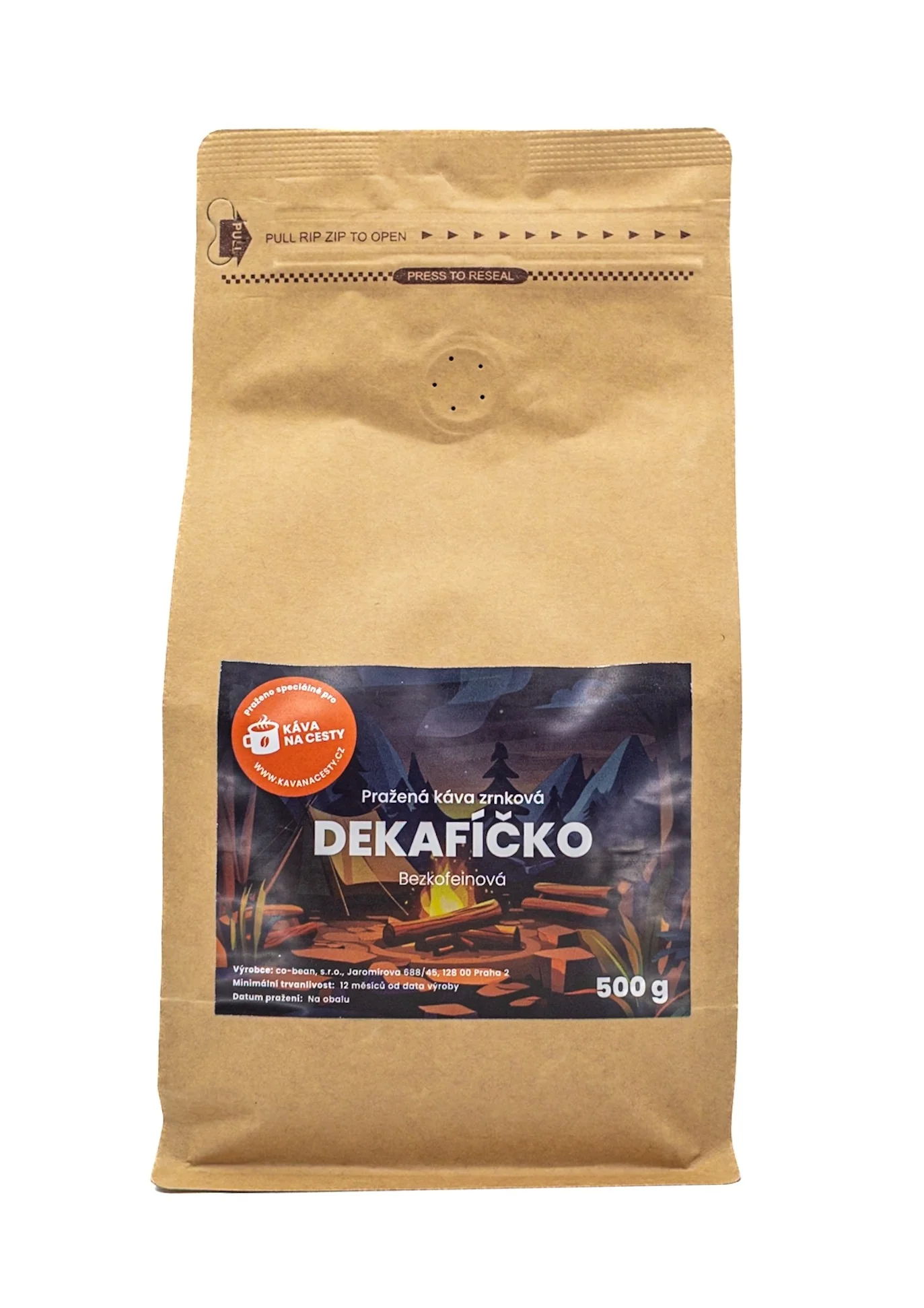 Dekafíčko 500 g Zrnková káva