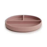 Mushie silikónový tanier s prísavkou blush