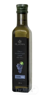 PLATAN Olej z hroznových jadier 1×250 ml, olej z hroznových jadier