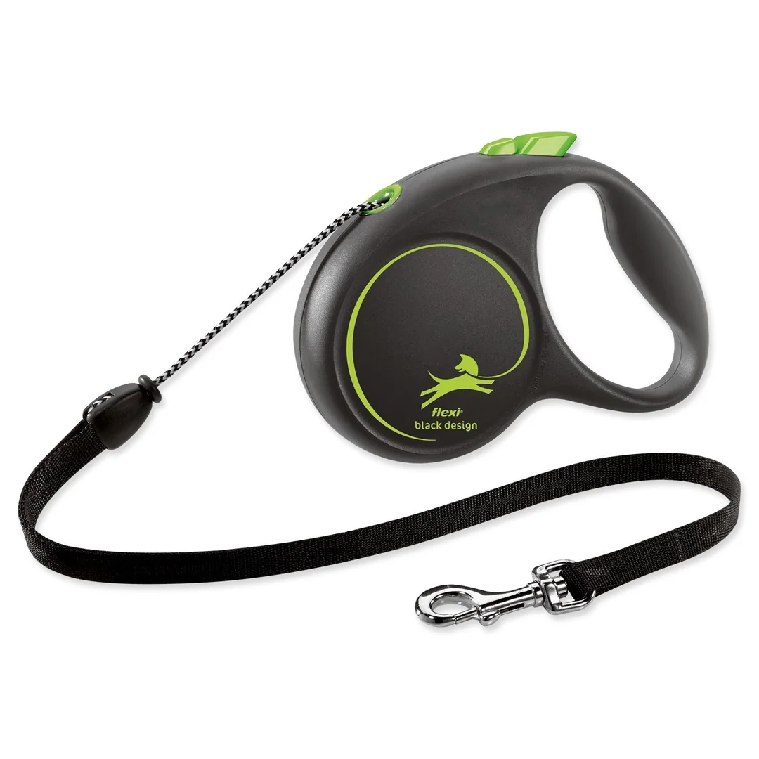 flexi Black Design M lanko 5m  zelená do 20kg