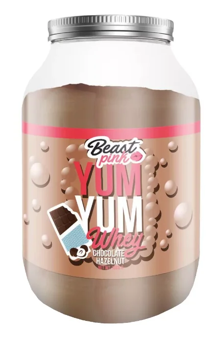 GymBeam Yum Yum Whey - BeastPink - čokoláda lieskový oriešok 1000 g