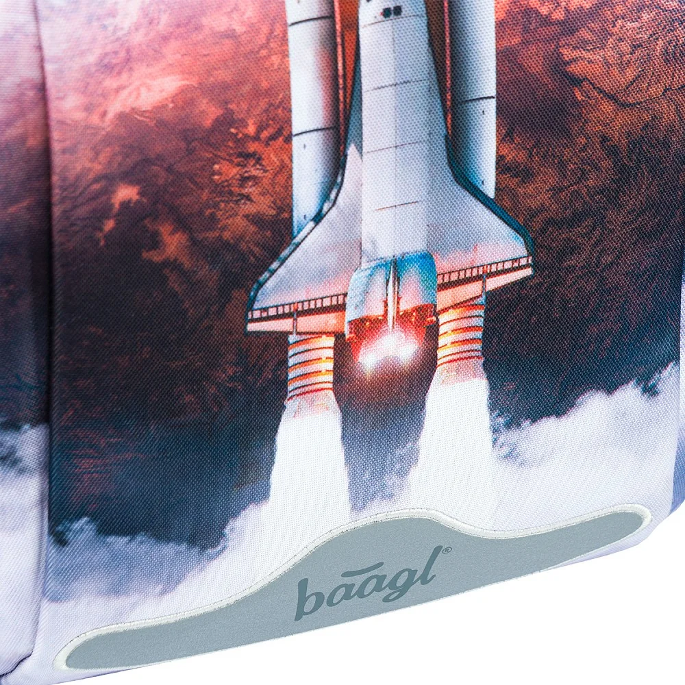 Baagl Školská aktovka Shelly Space Shuttle Ergonomická, modrá