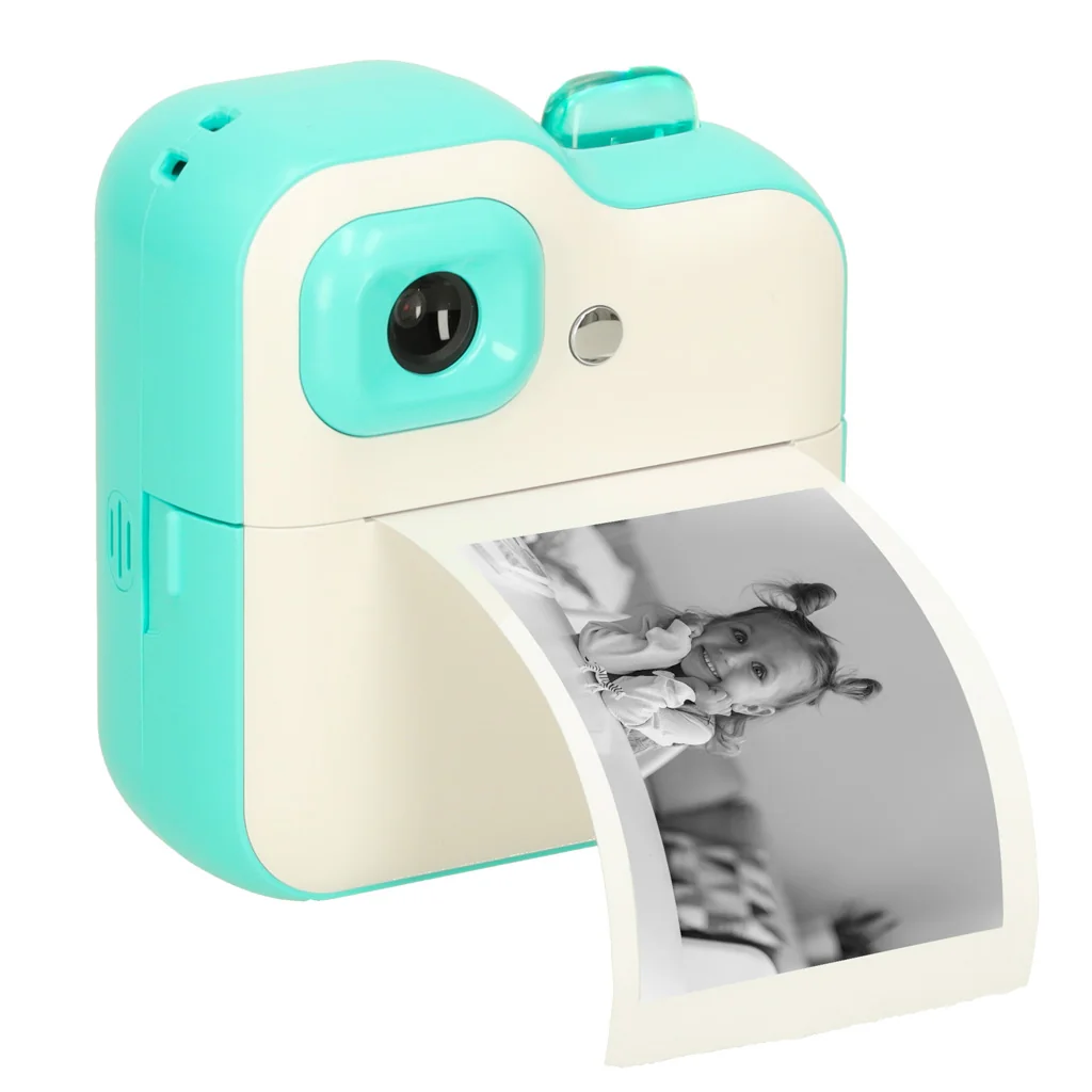 Detský fotoaparát s tlačiarňou s kartou 32 GB, zelený