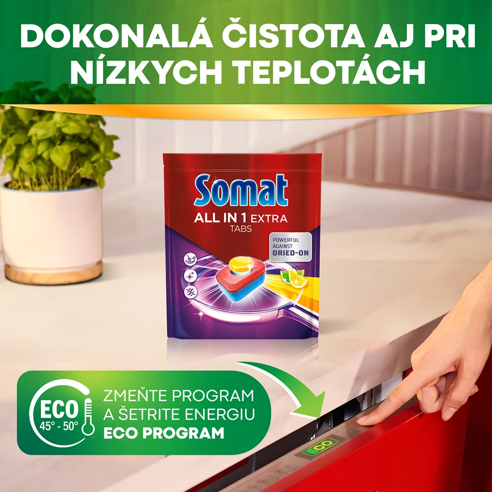 Somat All in 1 Extra tablety do umývačky Lemon 75 ks 1×75 ks, tablety do umývačky