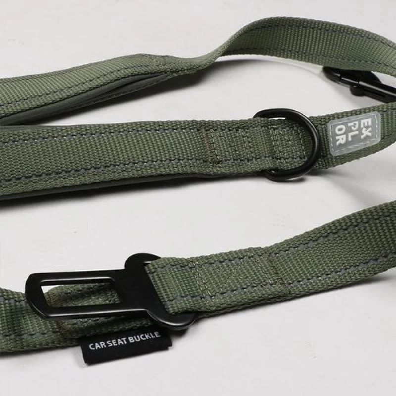 DUVO+ EXPLORER Ultimate vychádzkové vodidlo 130cm - 16mm zelené