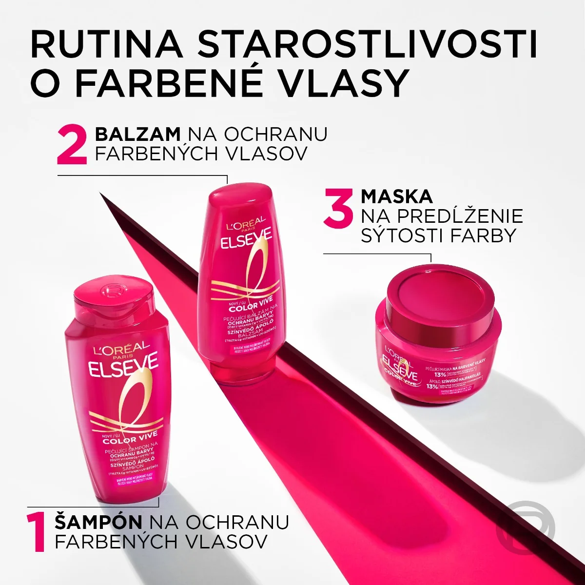L'Oréal Paris Elseve Color Vive šampón 1×250 ml, šampón na farbené vlasy
