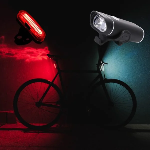 Nabíjateľné led svetlo na bicykel USB predné + zadné