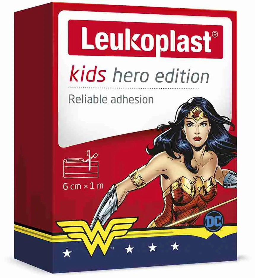 Leukoplast® kids Hero Edition Wonder Woman 1×1 ks, rozmer 6 cm×1 m
