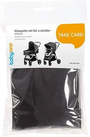 BABYONO Sieťka na kočík univerzálna - čierna 1×1 ks, sieťka na kočík