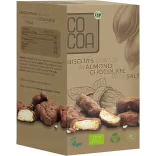 COCOA Chrumkavé Mini sušienky v mandľovej čokoláde so soľou BIO 80g