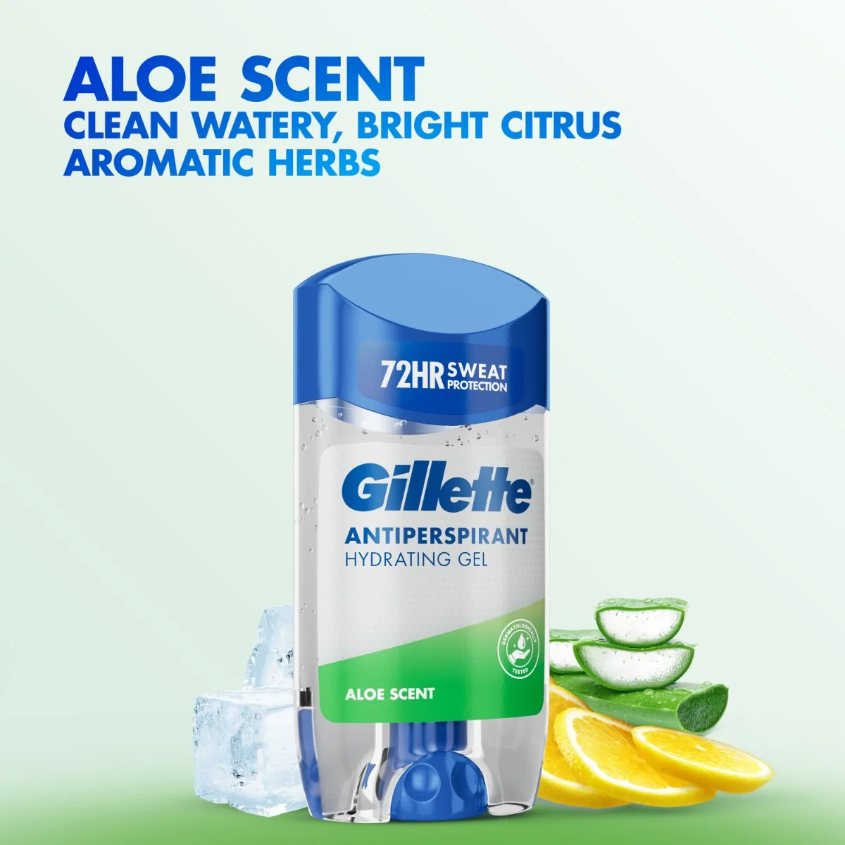 Gillette Aloe Scent Pánsky deodorant-antiperspirant 70 ml