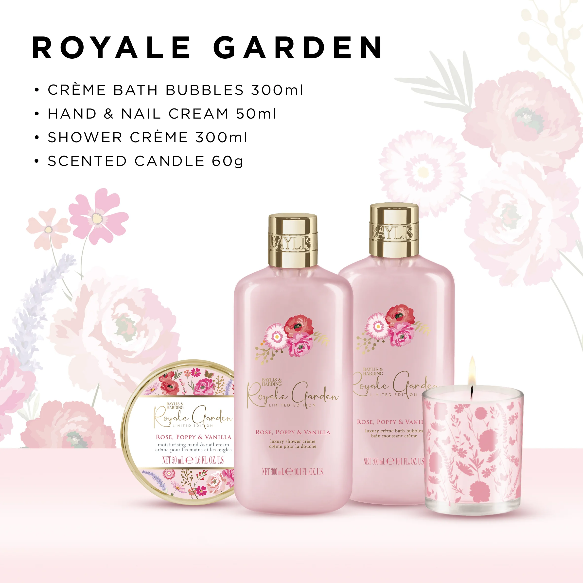 Baylis & HardingSada starostlivosti o telo Royale Garden 4 ks