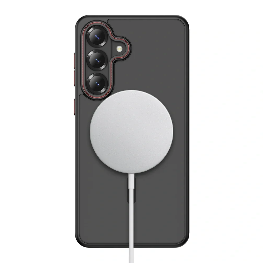 Tech-Protect MagCam MagSafe kryt na Samsung Galaxy S26 Plus, čierny / červený červený