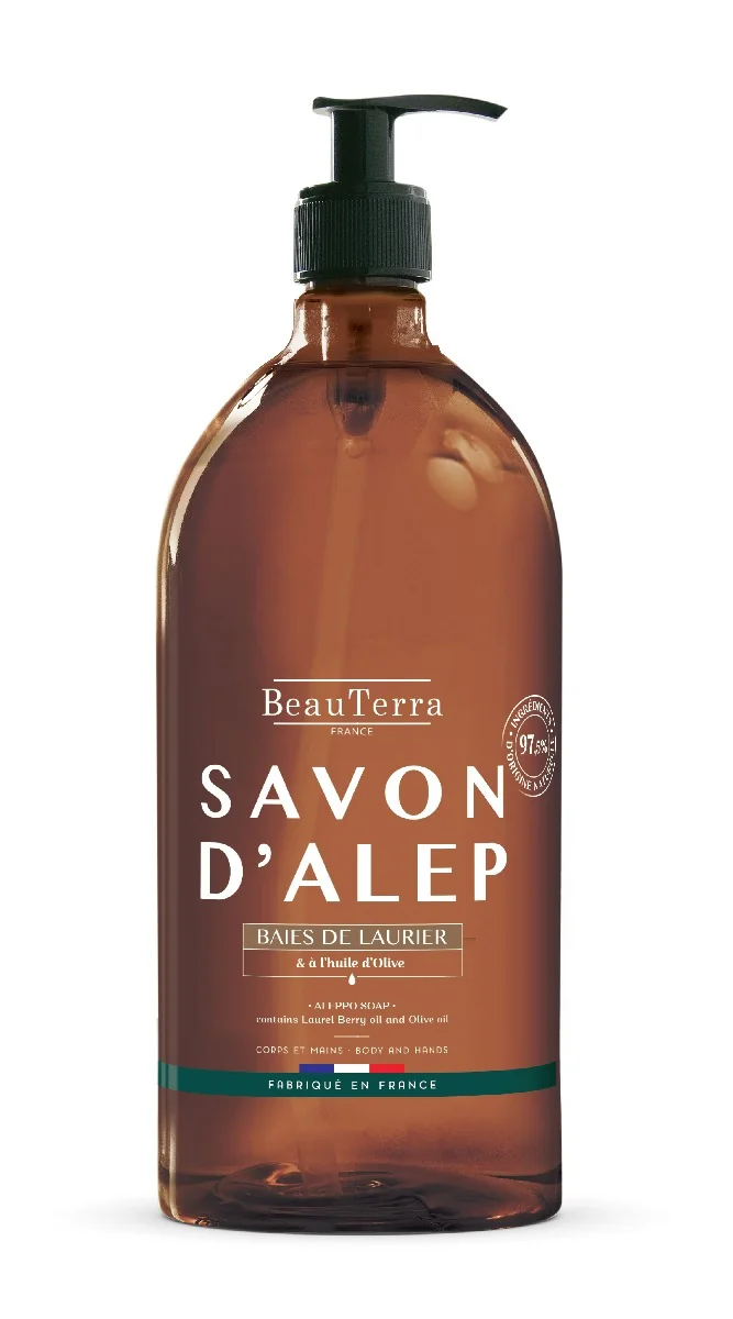 Allepské tekuté mydlo - 1L 1×1000 ml, tekuté mydlo
