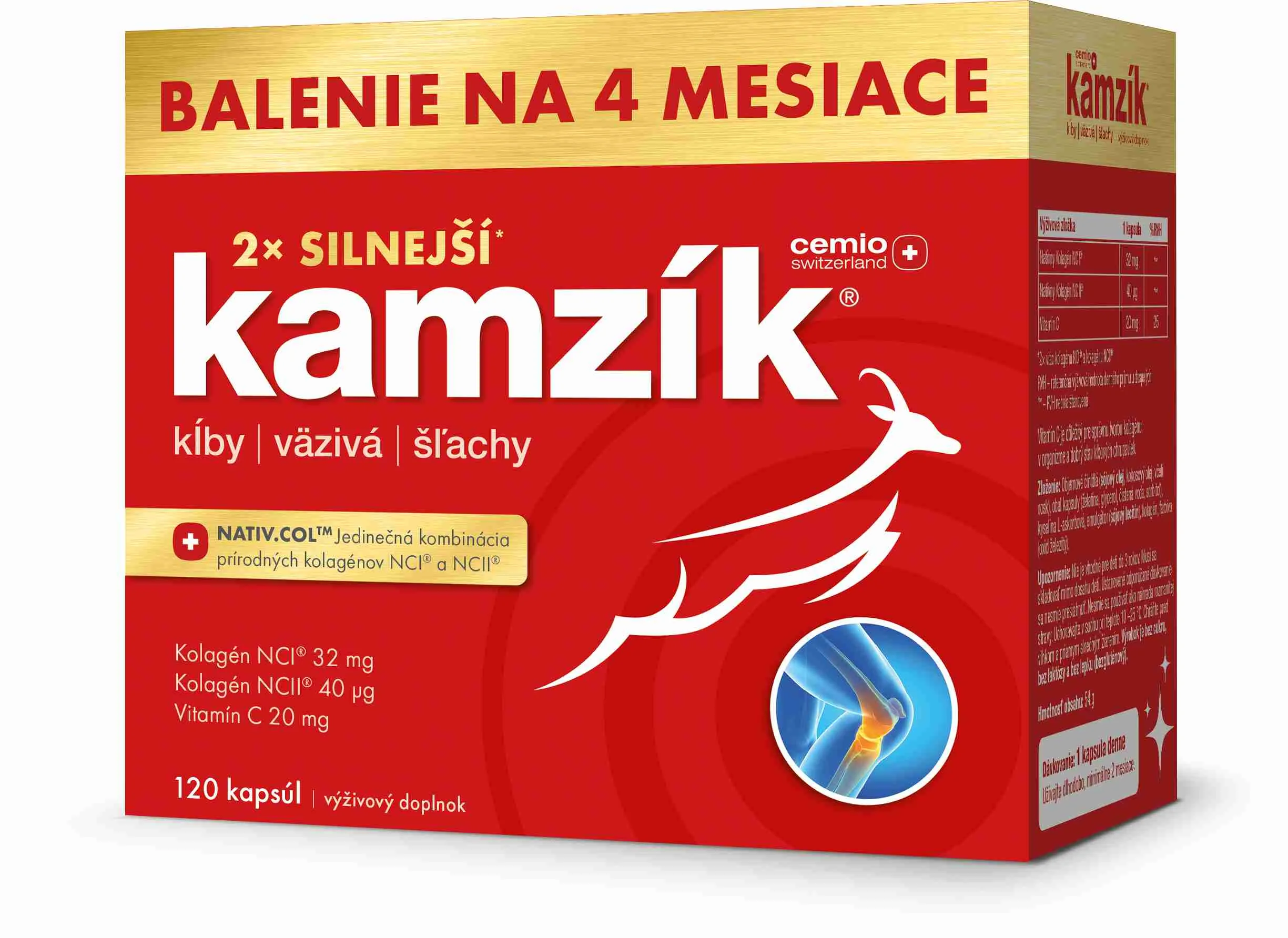 Cemio Kamzík cps. 120 darček 1×120 tbl, výživový doplnok