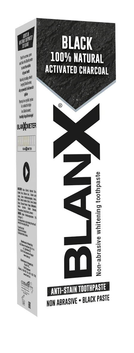 BlanX Black Charcoal zubná pasta - čierna 1×75 ml, zubná pasta