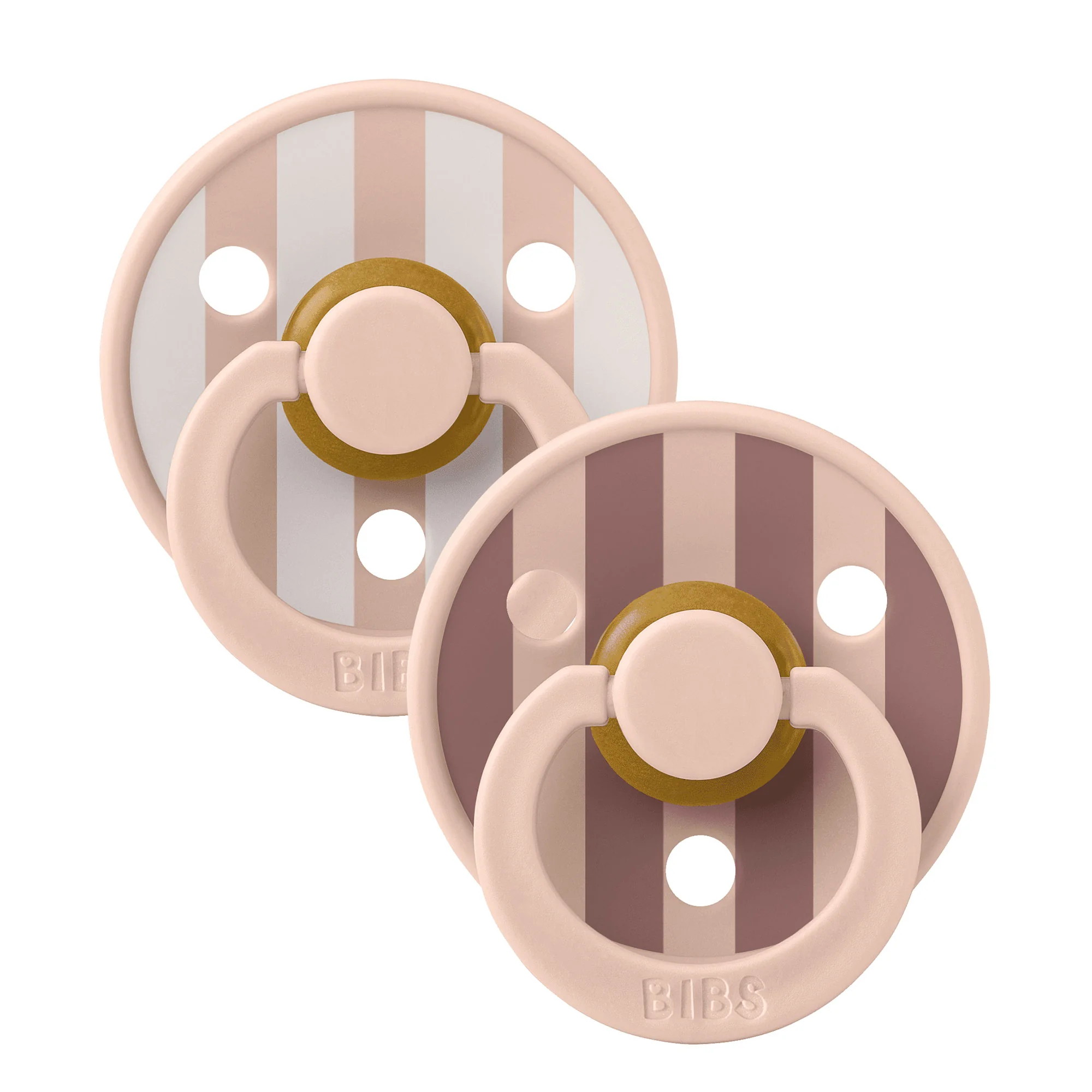 BIBS STUDIO Colour Block cumlíky z prírodného kaučuku 2ks veľkosť 1 - Blush Mix