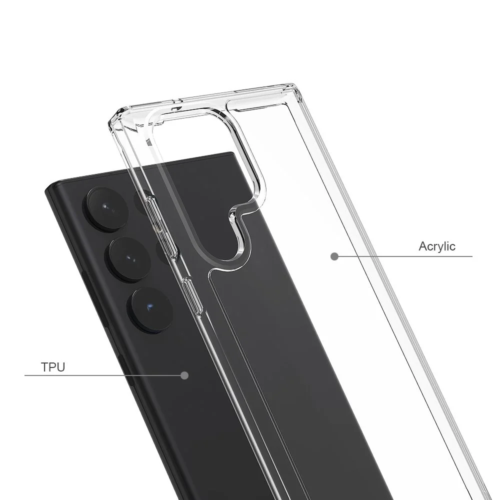 Tech-Protect FlexAir kryt na Samsung Galaxy S23 Ultra, priesvitný