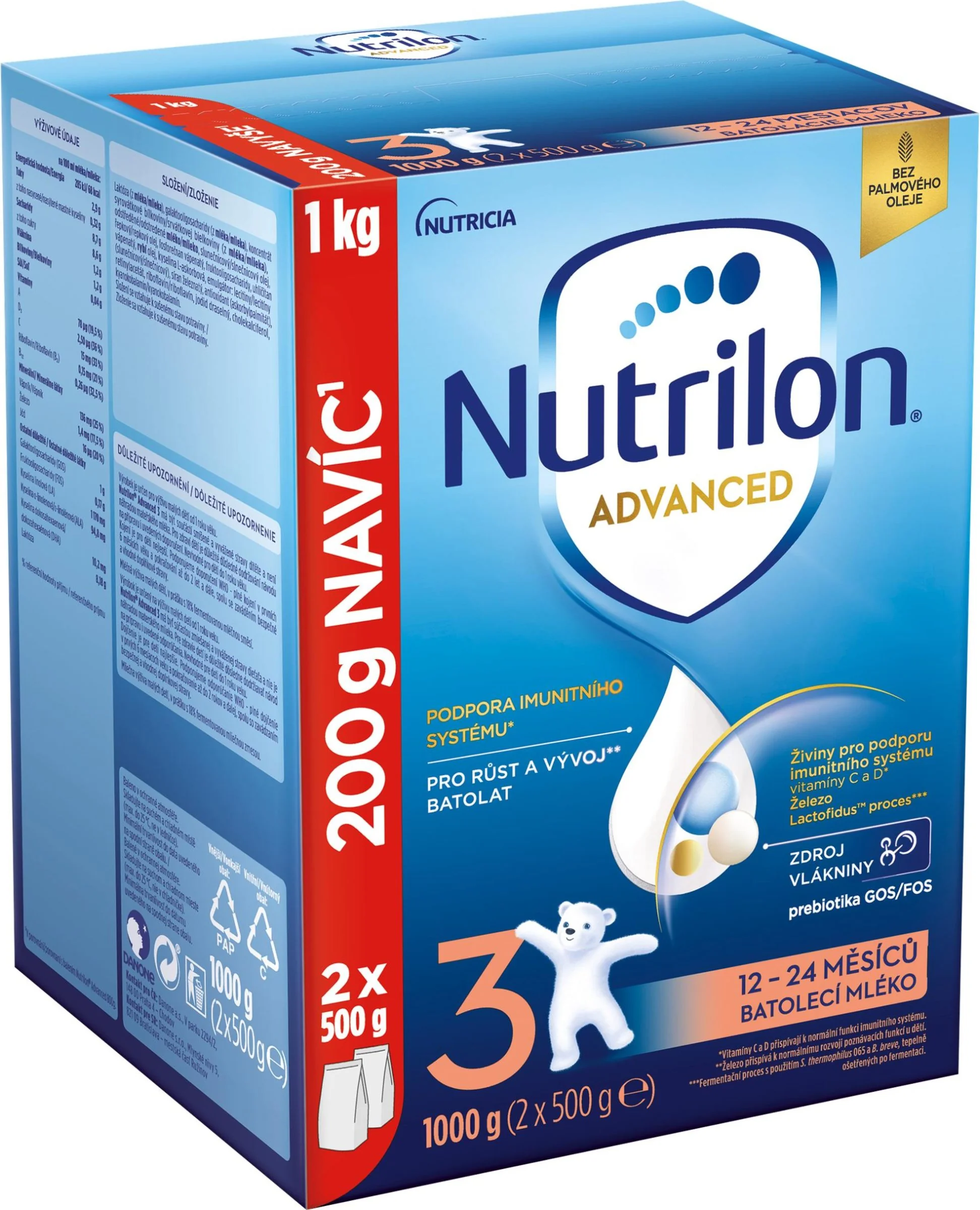 Nutrilon Advanced 3 DUO BALENIE 1×1000 g, dojčenská výživa od uk. 12m