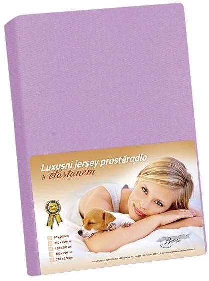 Jersey s elastanom prestieradlo 100x200 319 fialová KL8 1×1 ks, posteľná plachta