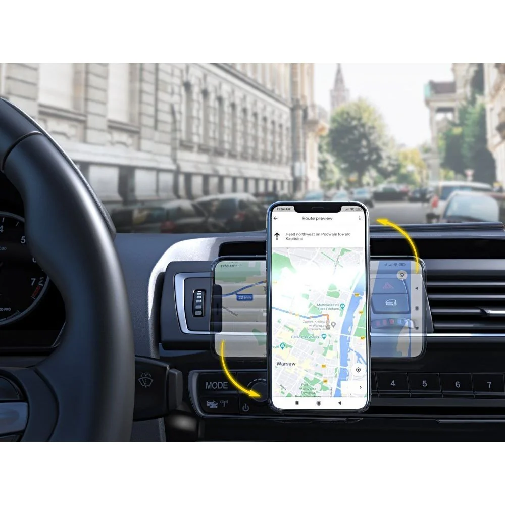 MG Car magnetický držiak na mobil do auta, čierny čierna