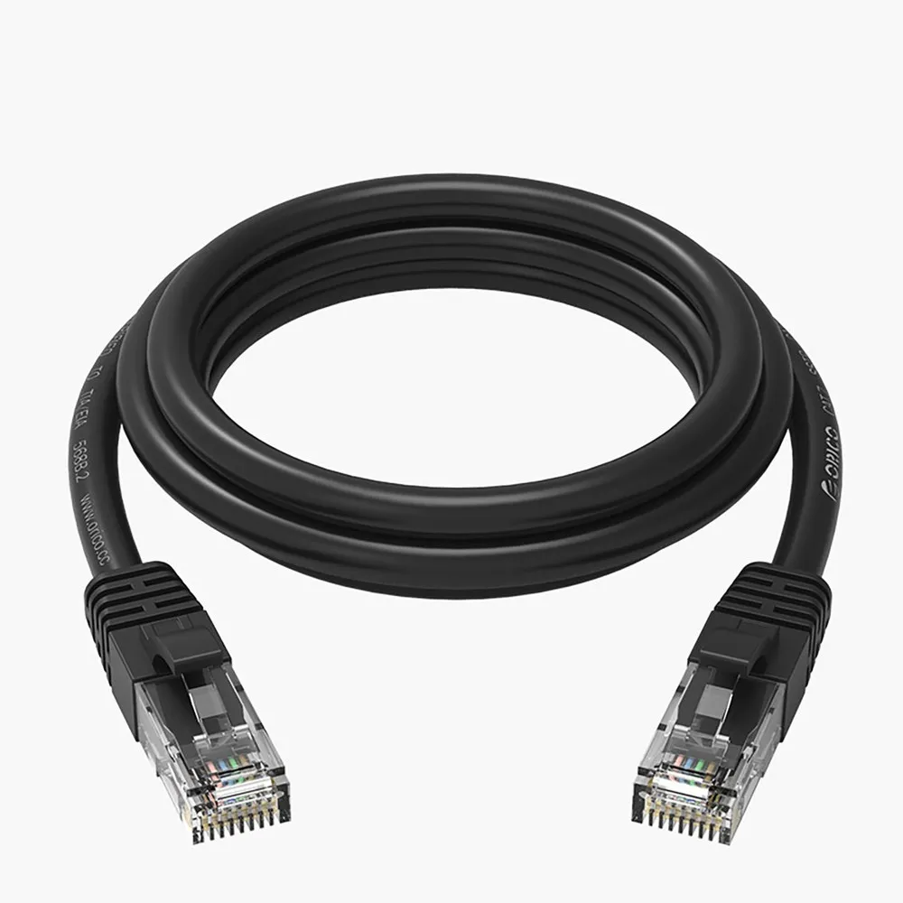 Orico PUG-C6 sieťový kábel LAN CAT6 RJ45 2m, čierny