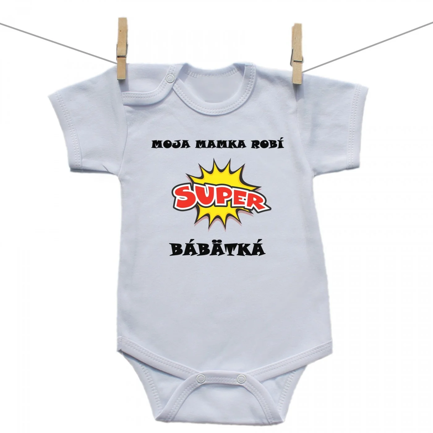 Boodyy Body s krátkym rukávom Moja mamka robí super bábätká Veľkosť: 86