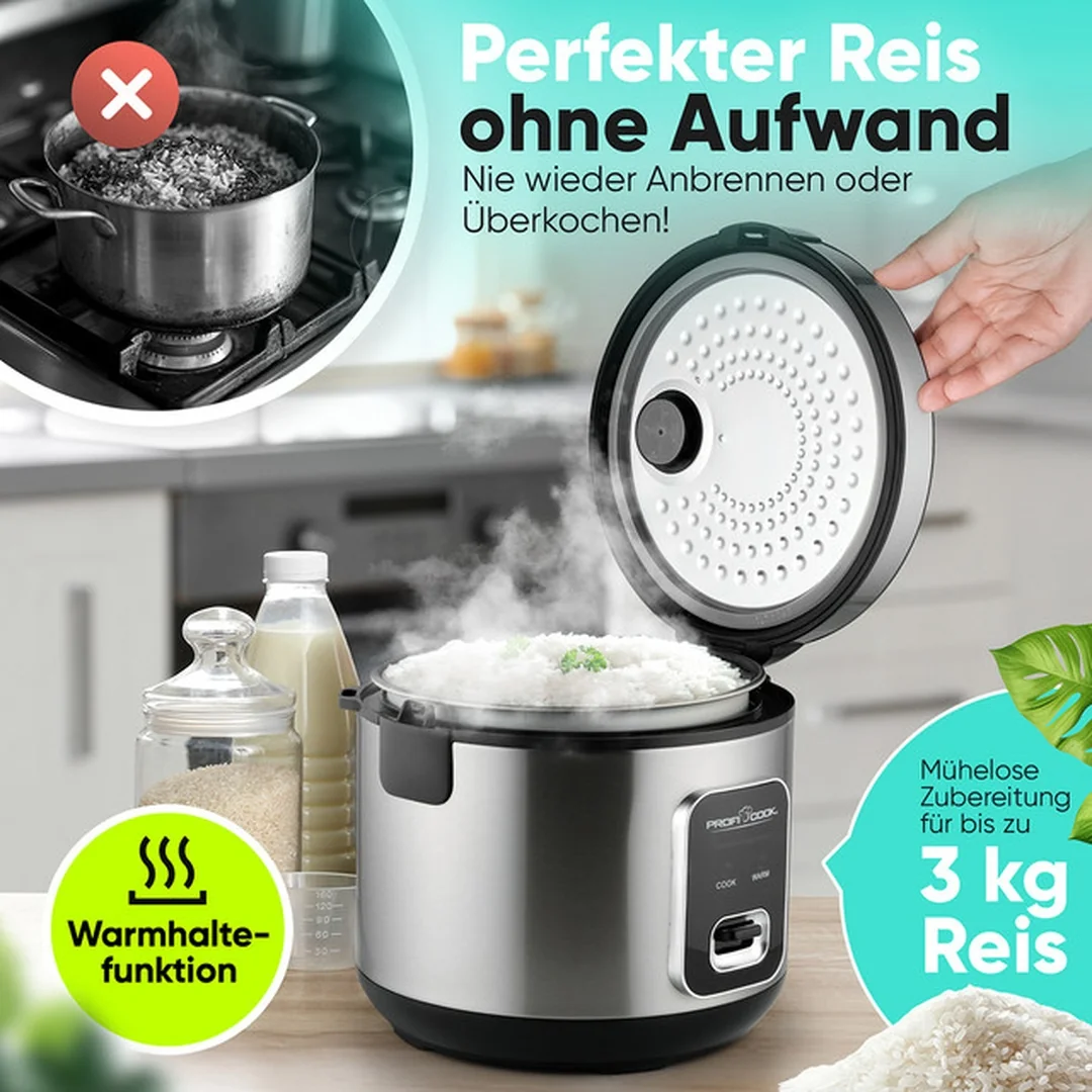 ProfiCook RK 1285 ryžovar a parný varič 2v1